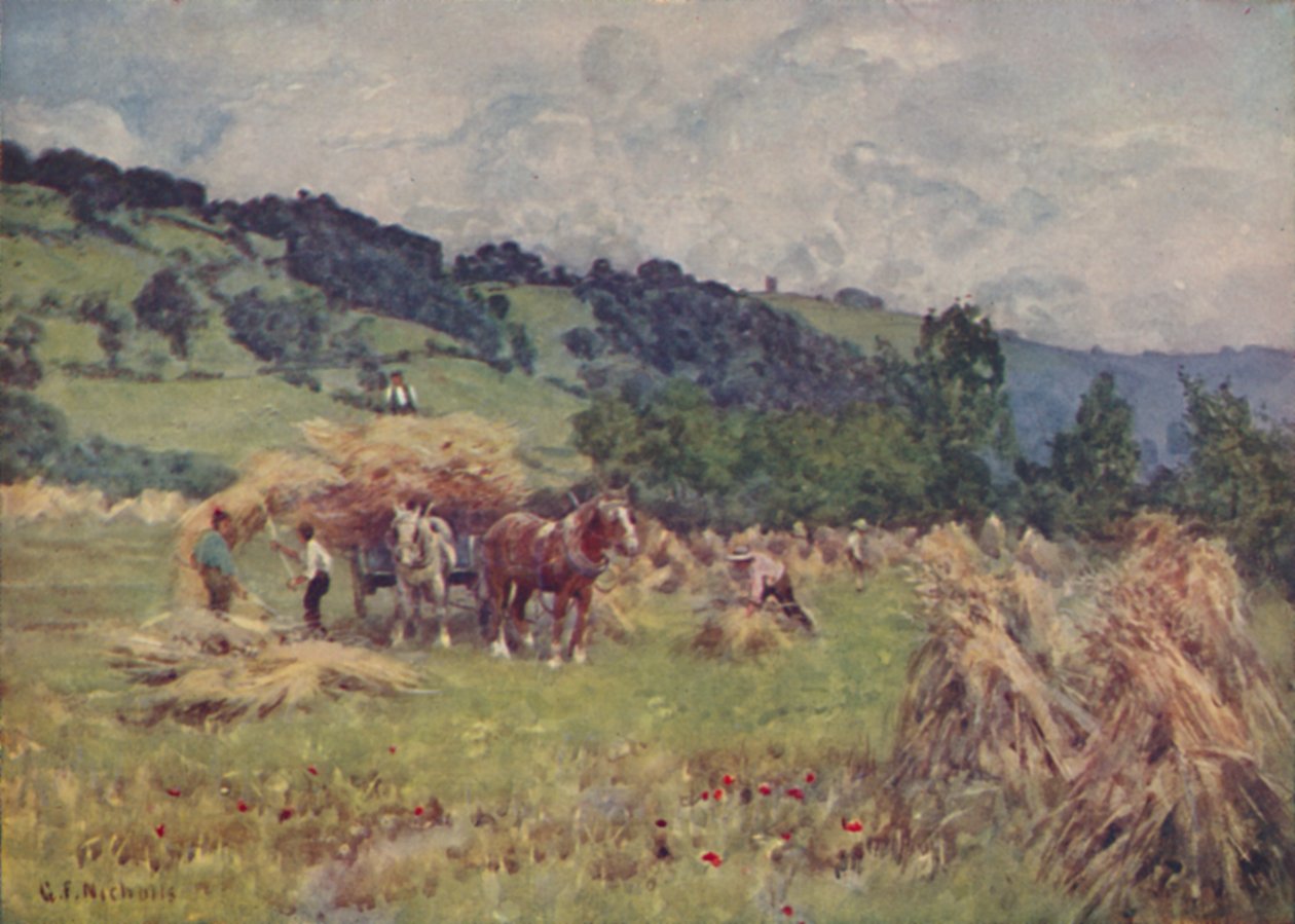 Kukuřičné pole, 1910 od George Franck Nicholls