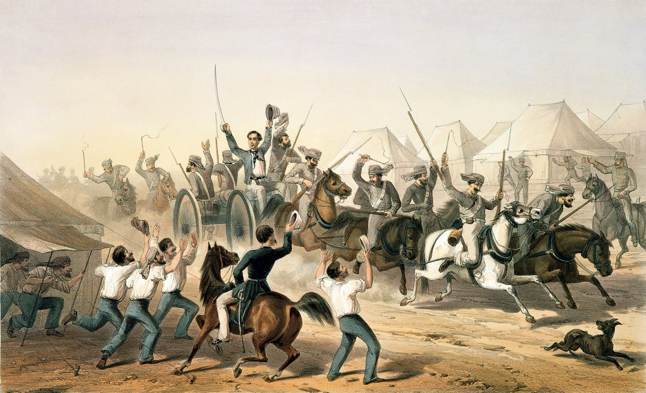1781.c8 Pl.16 Střelci přinášející ukořistěné zbraně do tábora, z 