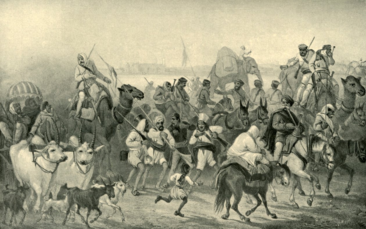 Native Auxiliaries spěchající do Dillí, 50. léta 19. století, 1901. od George Francklin Atkinson
