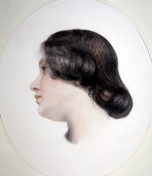 Portrét paní Thoby Prinsepové, kolem roku 1835 (barevné křídy na papíře) od George Frederic Watts