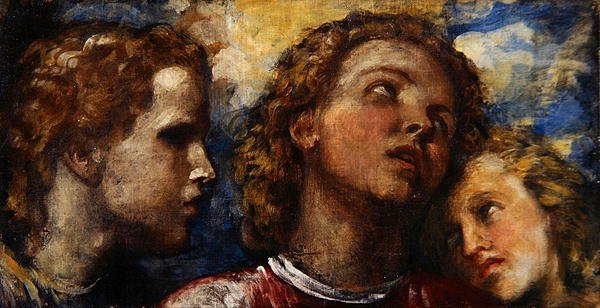 Náčrt tří hlav (olej na plátně) od George Frederic Watts