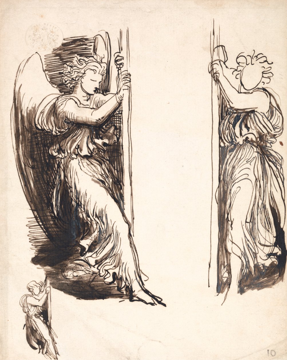 Studie pro anděly u soudu smrti od George Frederic Watts