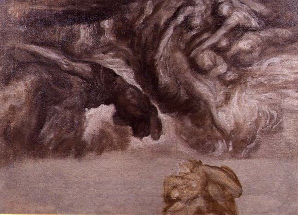 Studie „Můj trest je větší, než snesu“ (olej na plátně) od George Frederic Watts