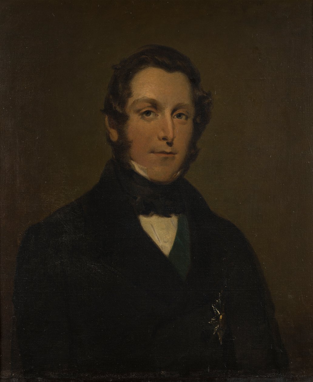 Portrét Jamese Andrewa Brouna Ramsaye, c.1. markýz z Dalhousie (1812-1860), c.1833-60 (olej na plátně) od George Frederick Clarke
