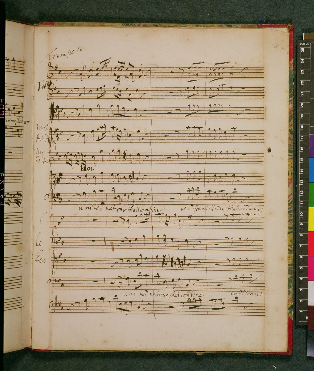 Původní skóre pro Händelovu narozeninovou ódu na královnu Annu od George Frederick Handel