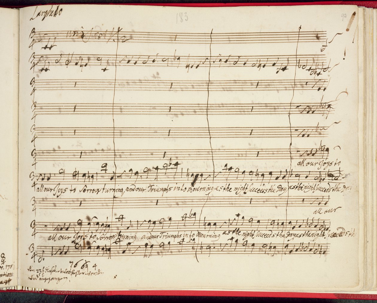Původní partitura pro Händelovo poslední oratorium, Jephtha od George Frederick Handel