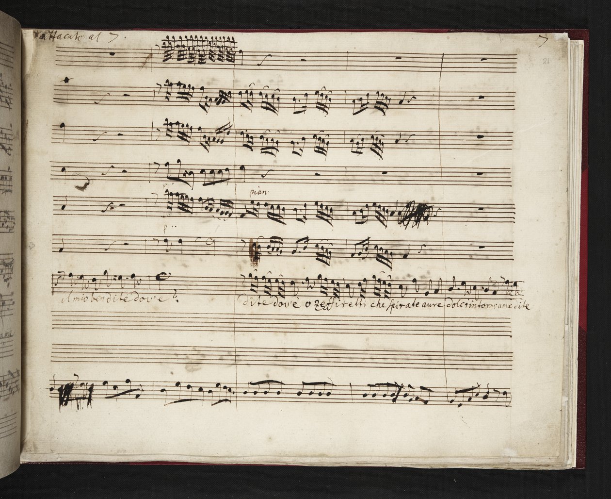 RM 20 c 3 f.21r Hudební skóre z 
