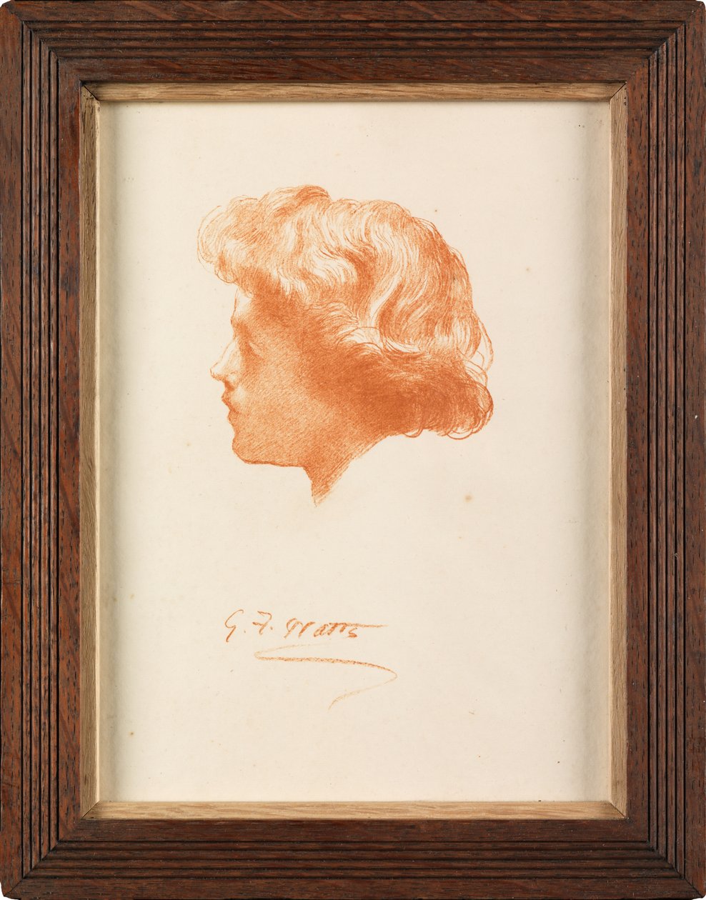 Studie pro hlavu sira Galahada (hlubotisk) od George Frederick Watts