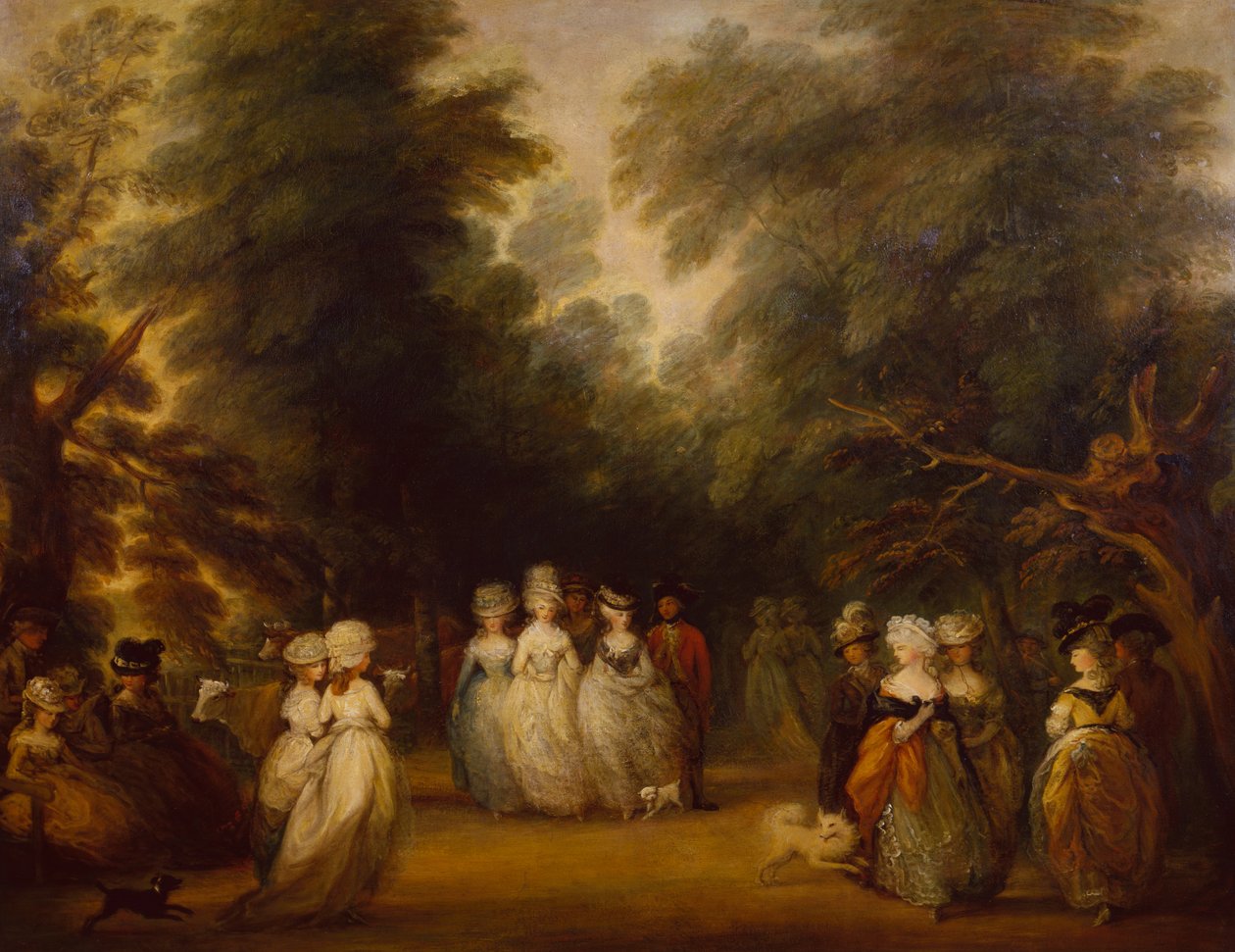 Ladies Promenading na Mall, St.James Park od George Frost