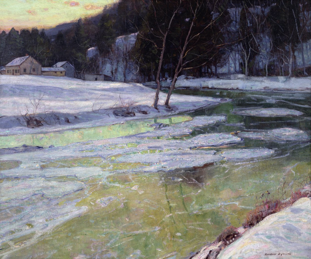 Ticho a večerní světlo (olej na plátně) od George Gardner Symons