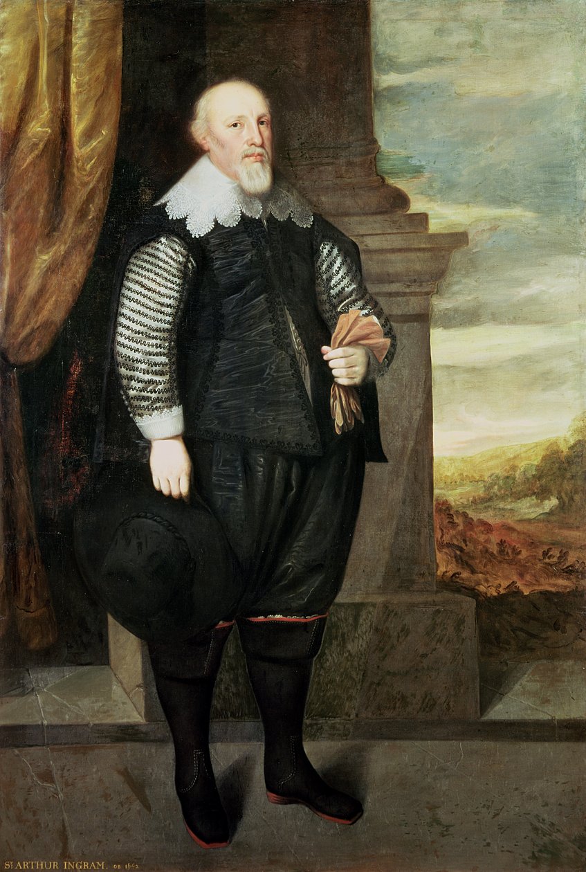 Portrét sira Arthura Ingrama (asi 1570-1642) 1638 (olej na plátně) od George Geldorp