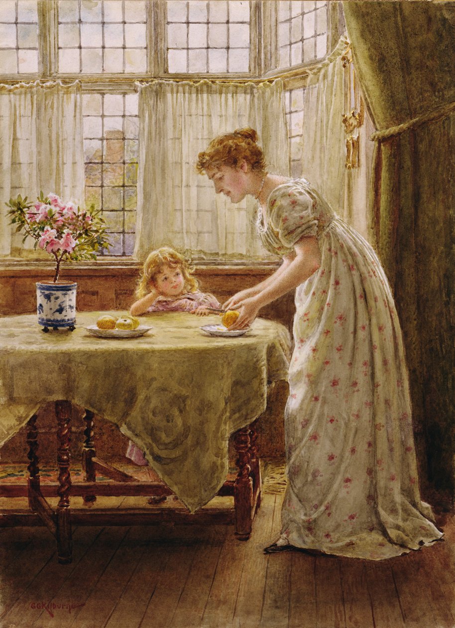 Odpolední pohoštění (wc na papíře) od George Goodwin Kilburne