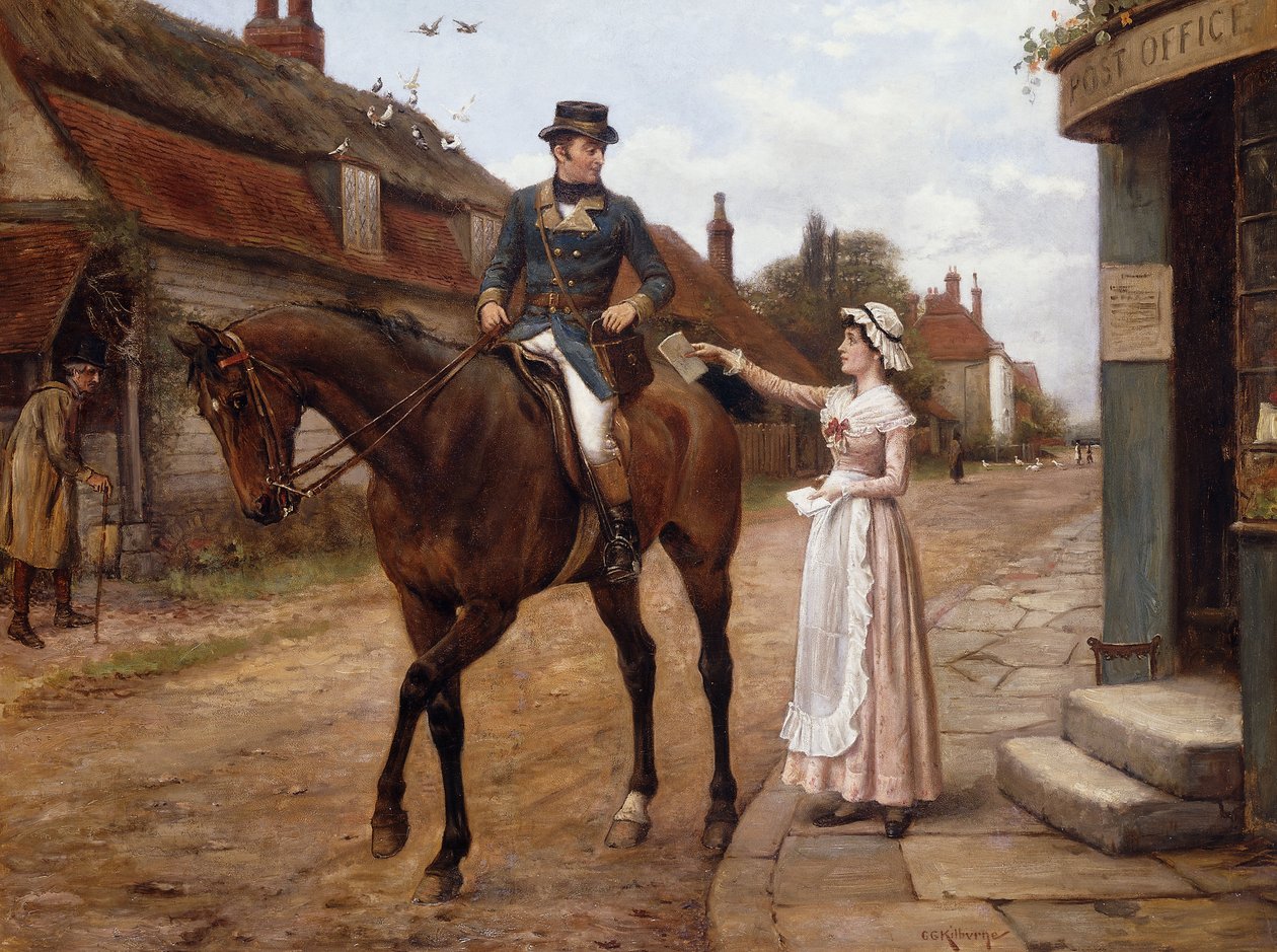 Sbírání pošty, od George Goodwin Kilburne