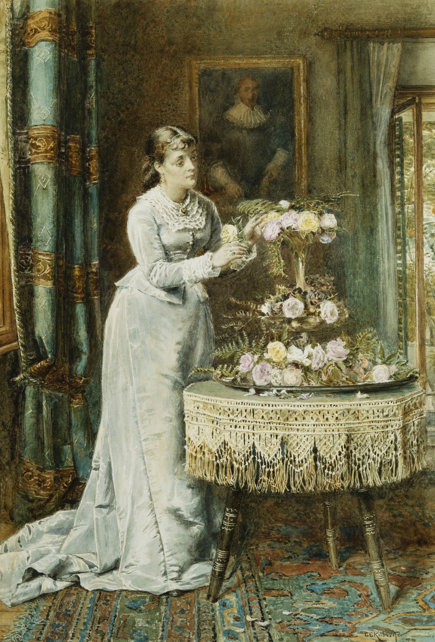 Květinové aranžmá, 1878 od George Goodwin Kilburne