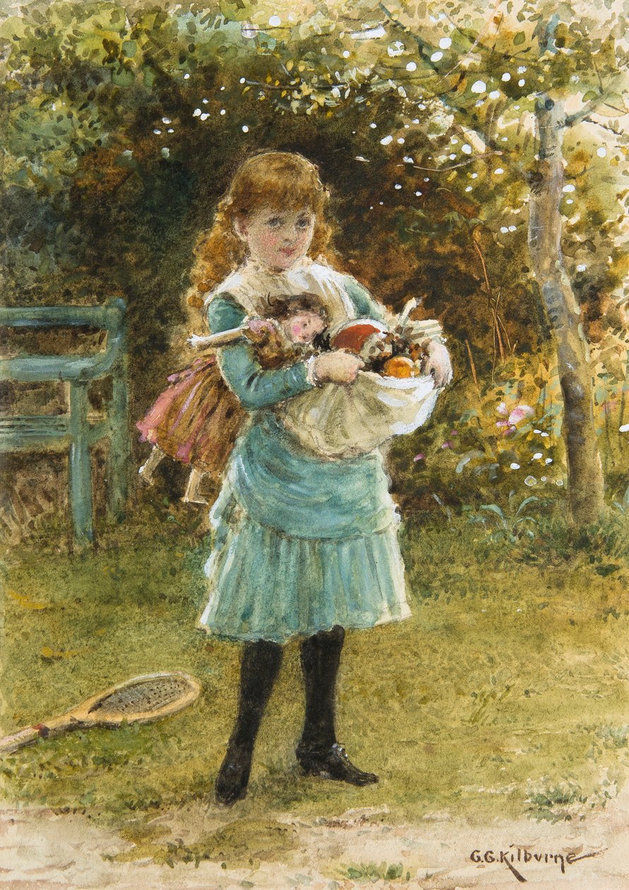 Jdeme si hrát (akvarel) od George Goodwin Kilburne