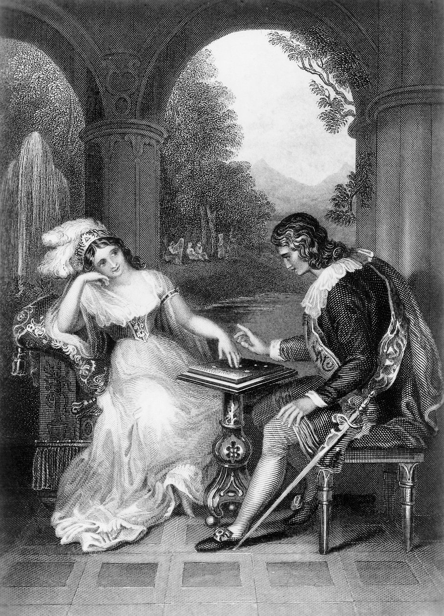 Ilustrace z díla George Gordona Byrona (1788-1824), rytina, z kompletního díla Lorda Byrona od George Gordon Byron