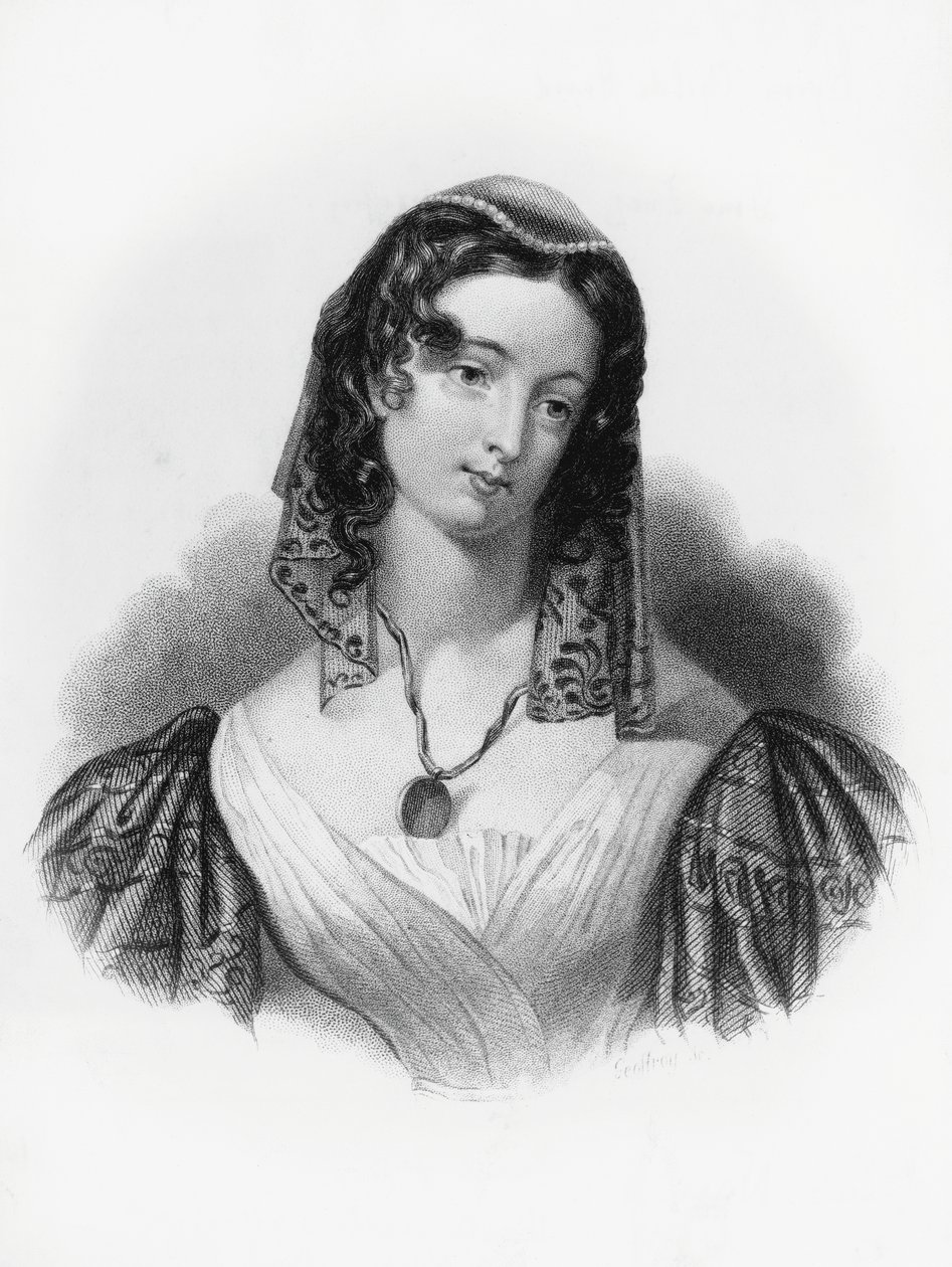 Inez, ilustrace k povídkové básni George Gordona Byrona (1788-1824) Childe Harold