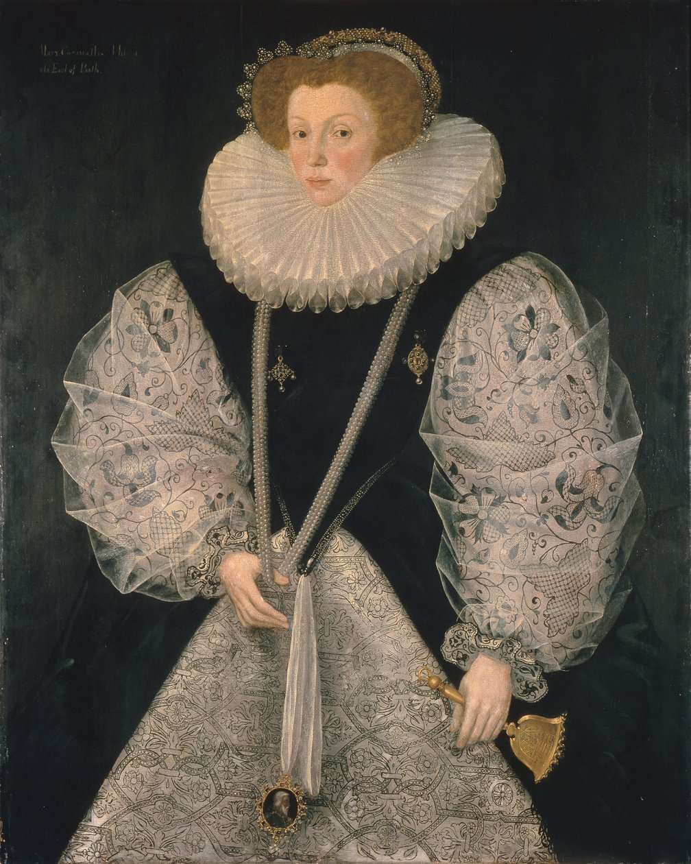 Mary Cornwallis, cca 1580-85 (olej na panelu) od George Gower