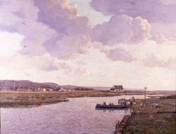 Rhyl Estuary, Severní Wales (olej na plátně) od George Graham