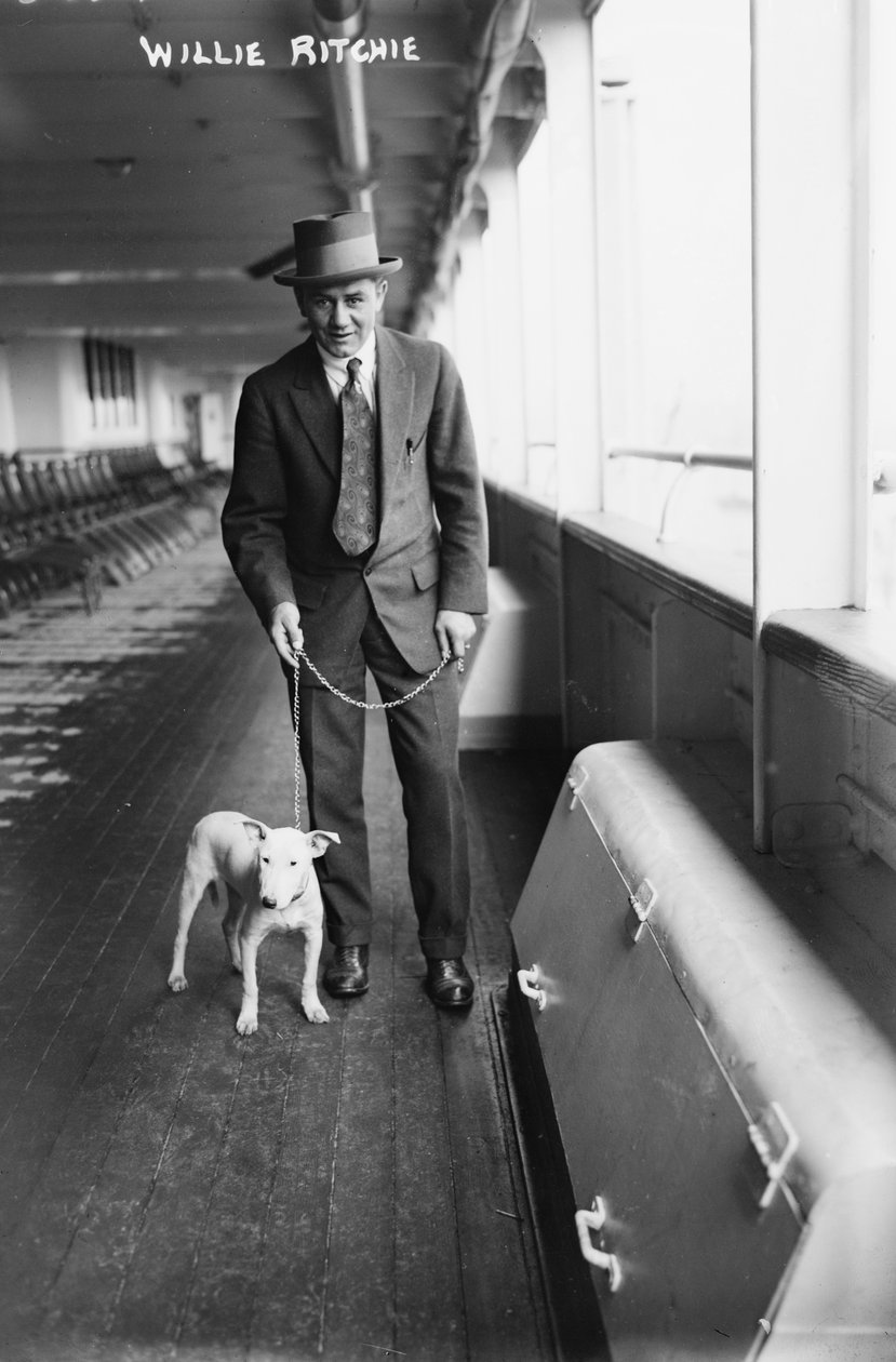 Willie Ritchie plující do Londýna čelit Freddiemu Welshovi od George Grantham   Bain News Service Bain