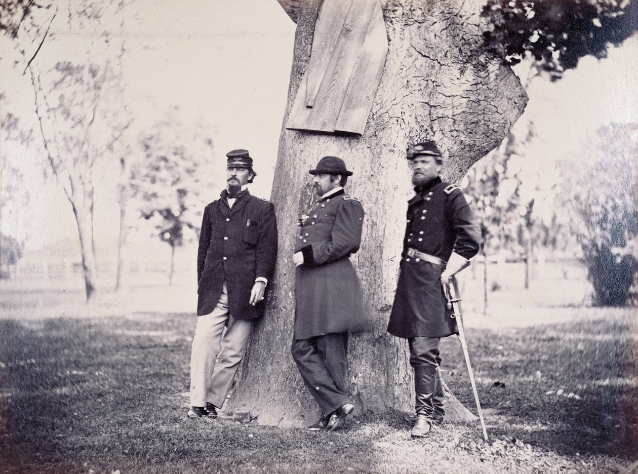 Generálové Hancock (1824-86) Smith a Newton, 1862 od George H. Houghton