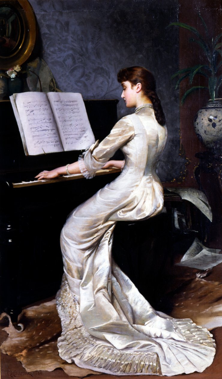Píseň beze slov, klavírista, 1880 od George Hamilton Barrable