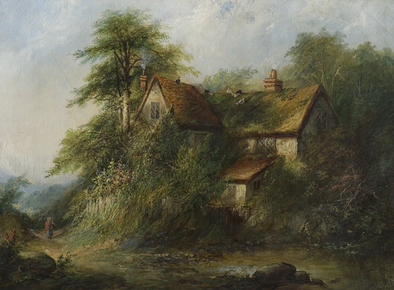 Chalupa na venkově, 1871 od George Harrison