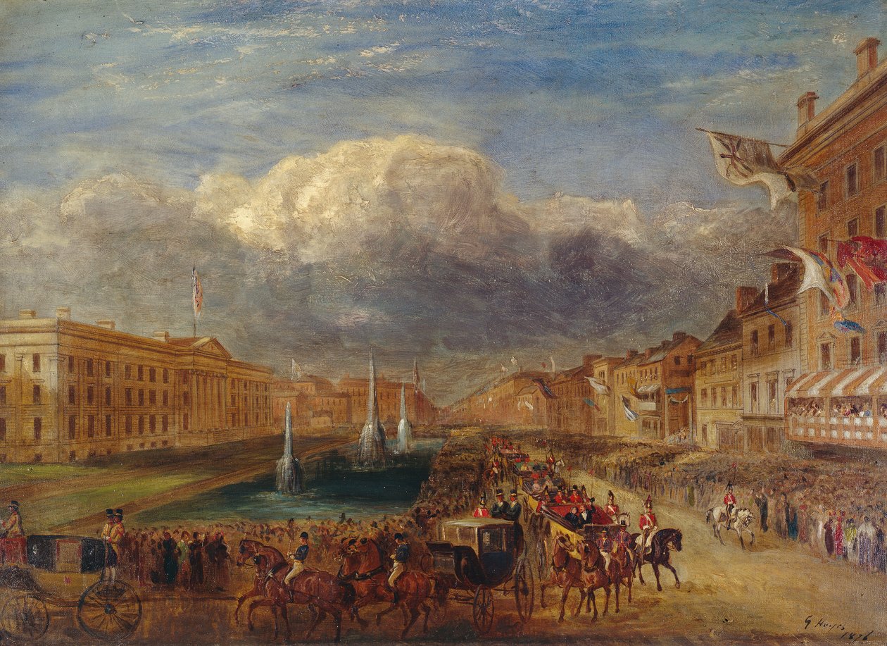 Návštěva královny Viktorie a prince Alberta v Manchesteru v roce 1851 od George Hayes