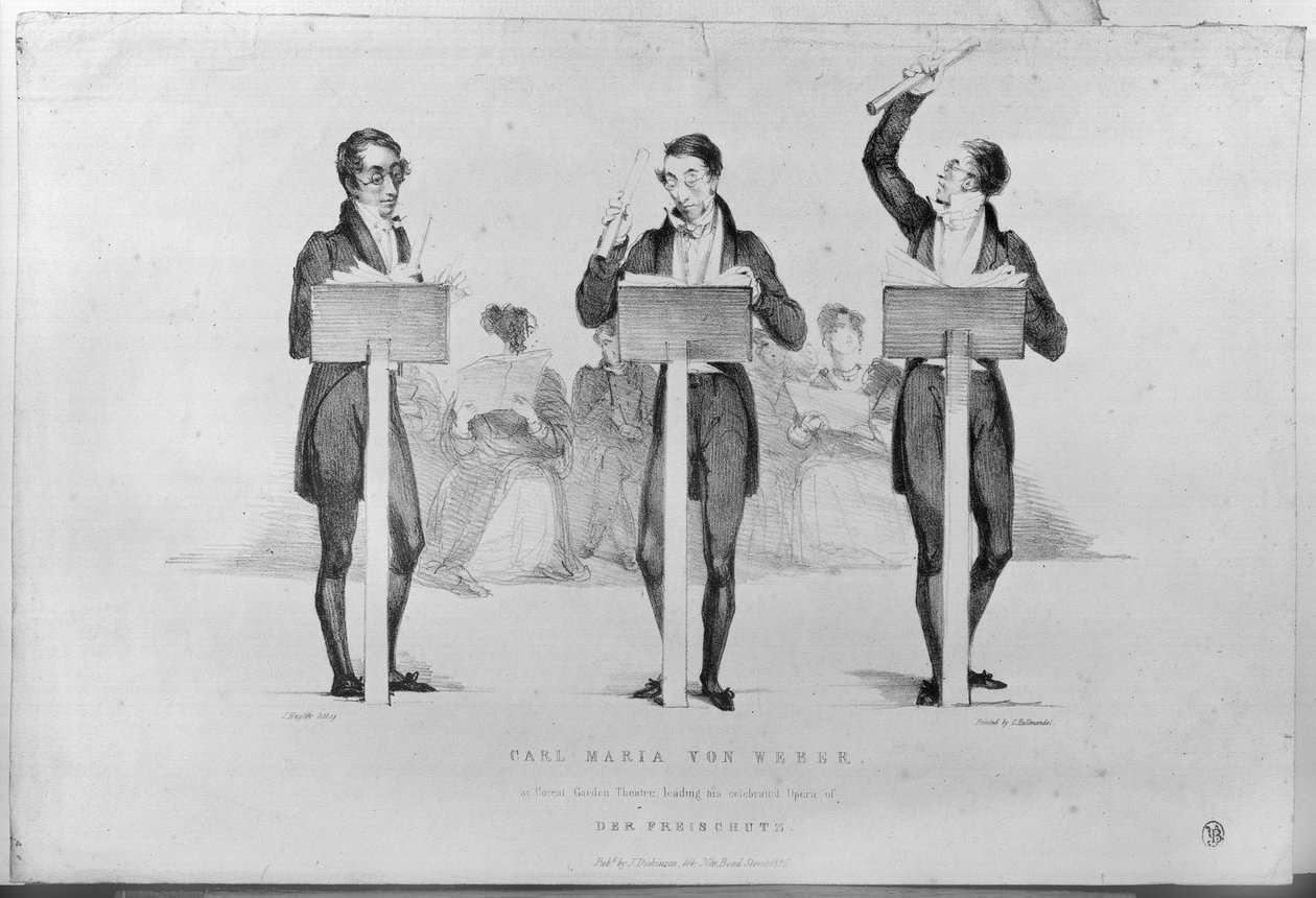 Carl Maria von Weber (1786-1826) v divadle Covent Garden v čele své Slavné opery 