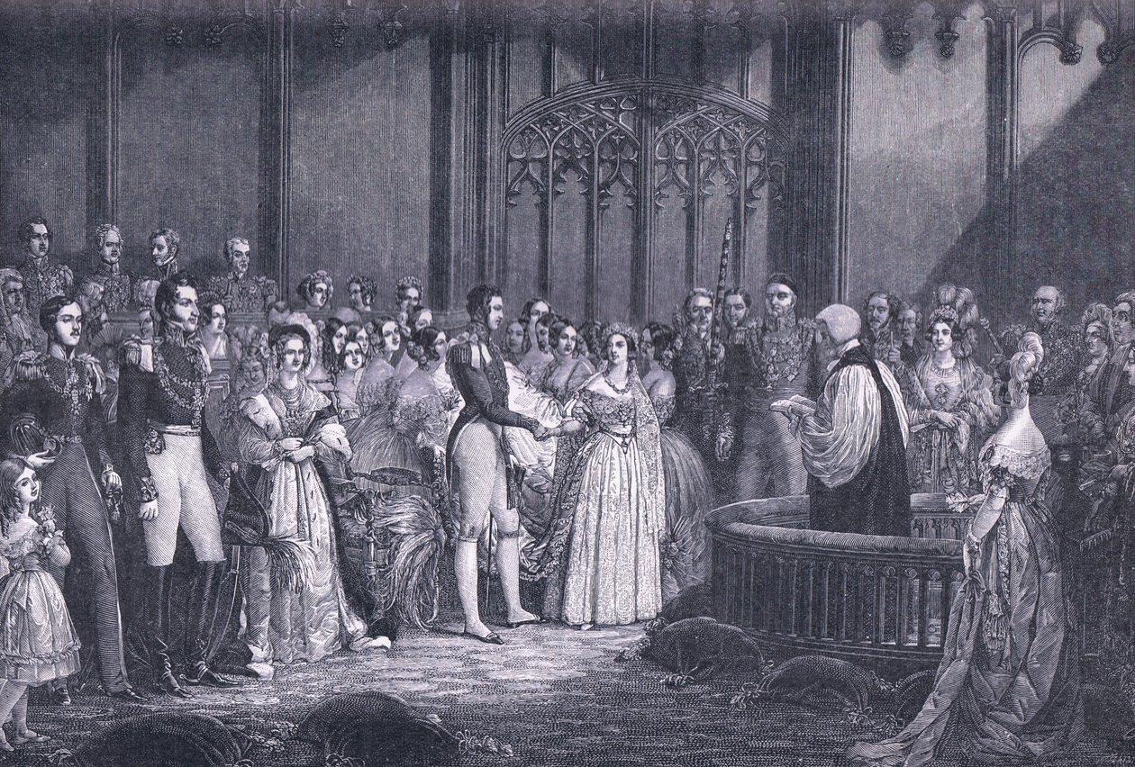 Sňatek královny Viktorie AD 1840 od George Hayter