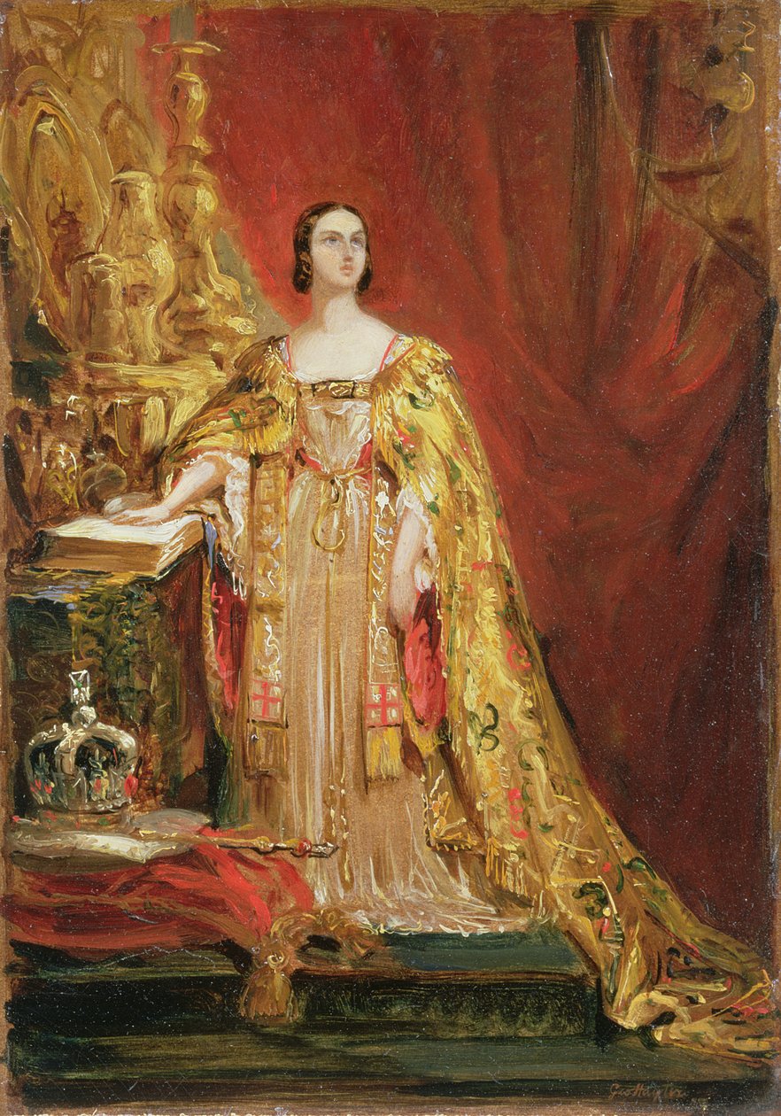 Královna Viktorie (1819-1901) skládající korunovační přísahu, 28. června 1838 od George Hayter