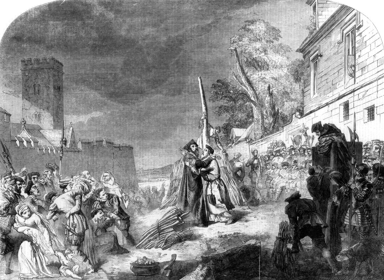 Umučení Ridleyho a Latimera, Oxford, 1856. od George Hayter