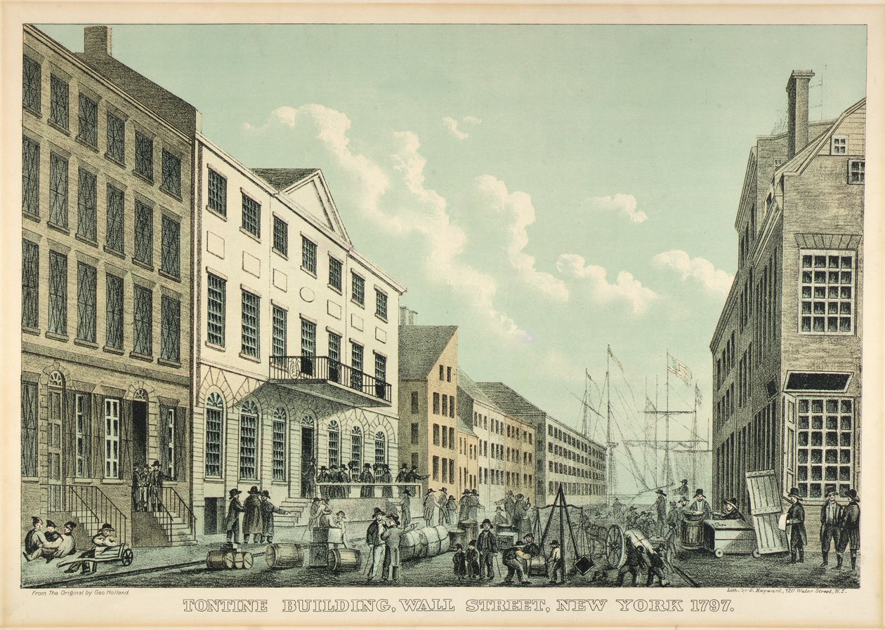 Tontine Building, Wall Street, N.Y., 1797 od George Hayward