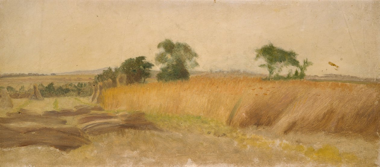 Studie kukuřičného pole, polovina 19. století od George Heming Mason