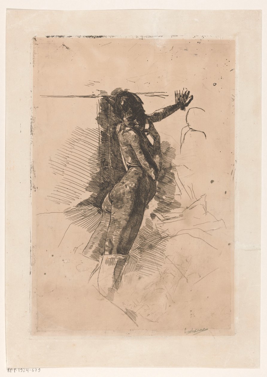 stojící nahá žena od George Hendrik Breitner (signed by artist)