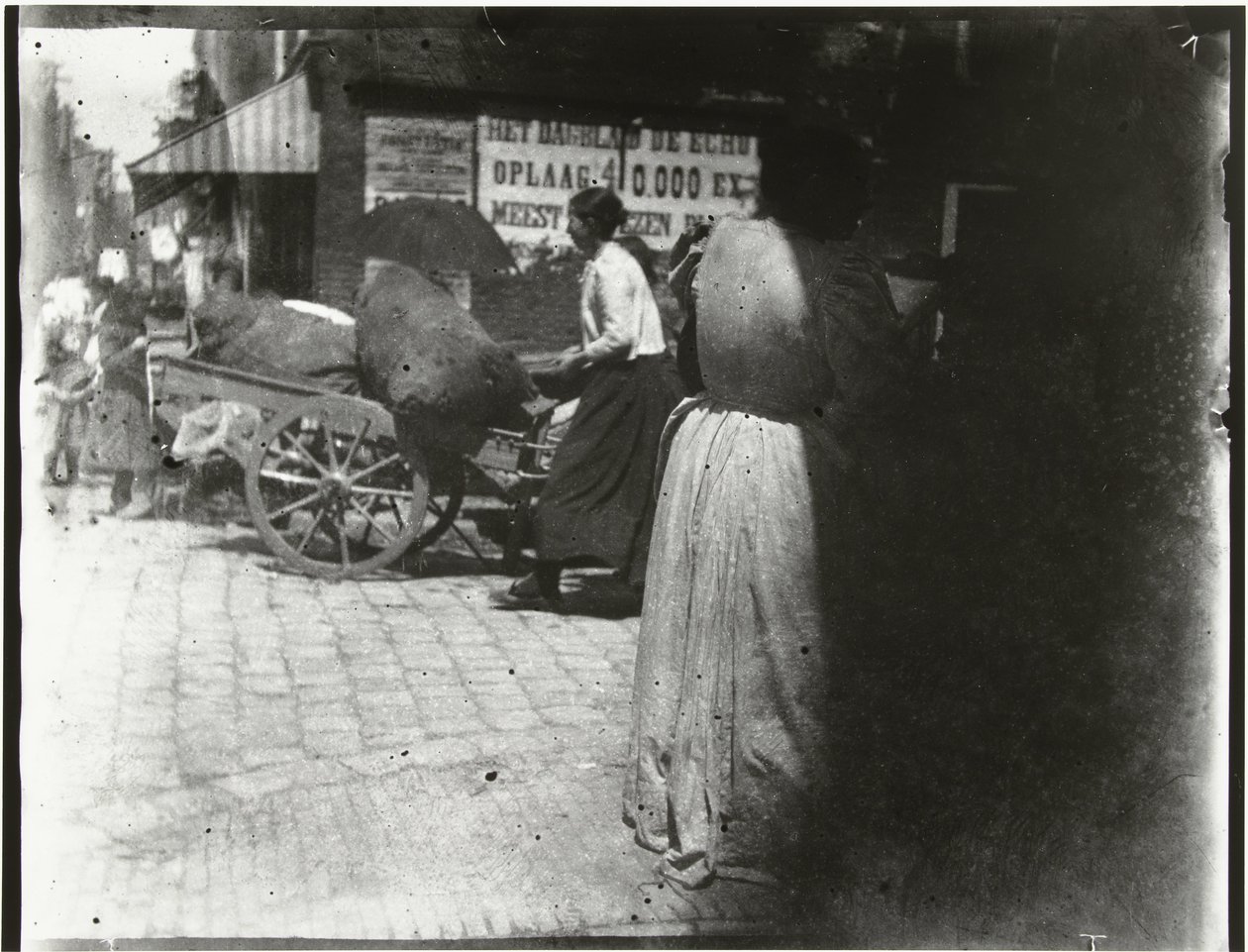 Činnost v Houkopersdwarsstraat a Jodenbreestraat v Amsterdamu od George Hendrik Breitner