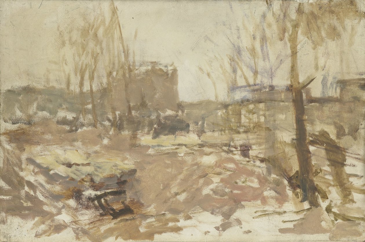 Staveniště v De Clercqstraat od George Hendrik Breitner