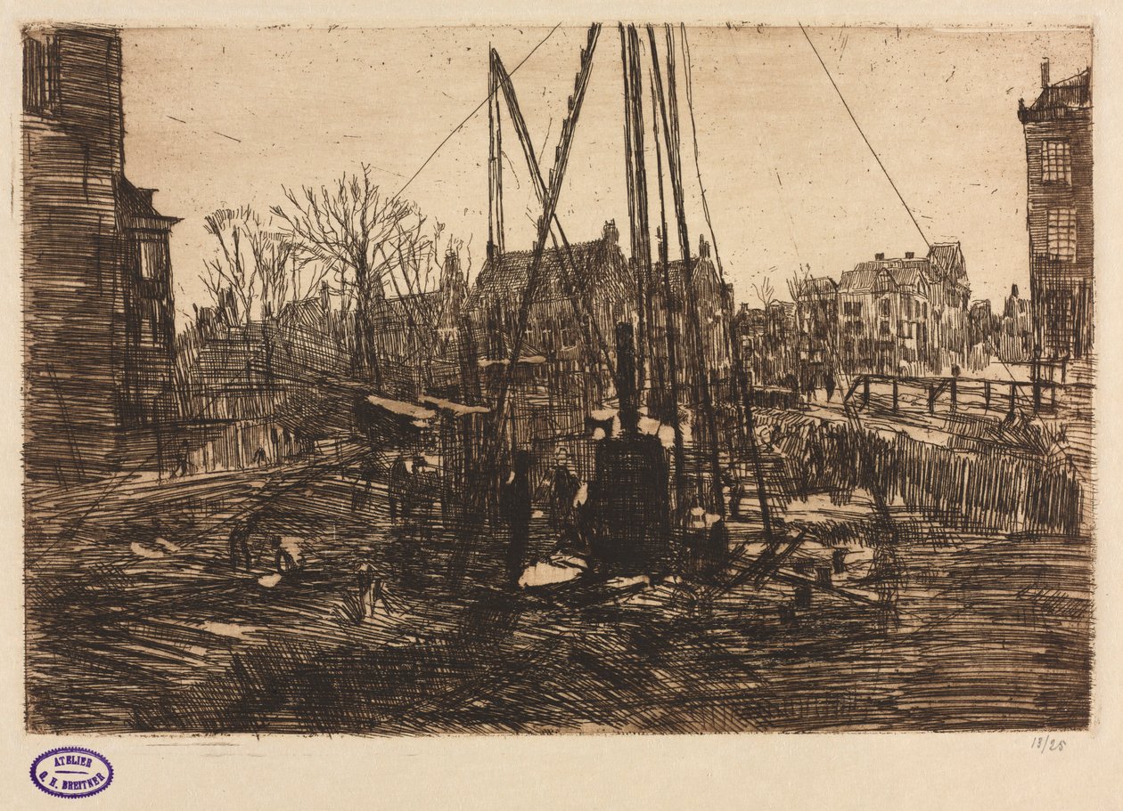 Staveniště, Amsterdam. od George Hendrik Breitner
