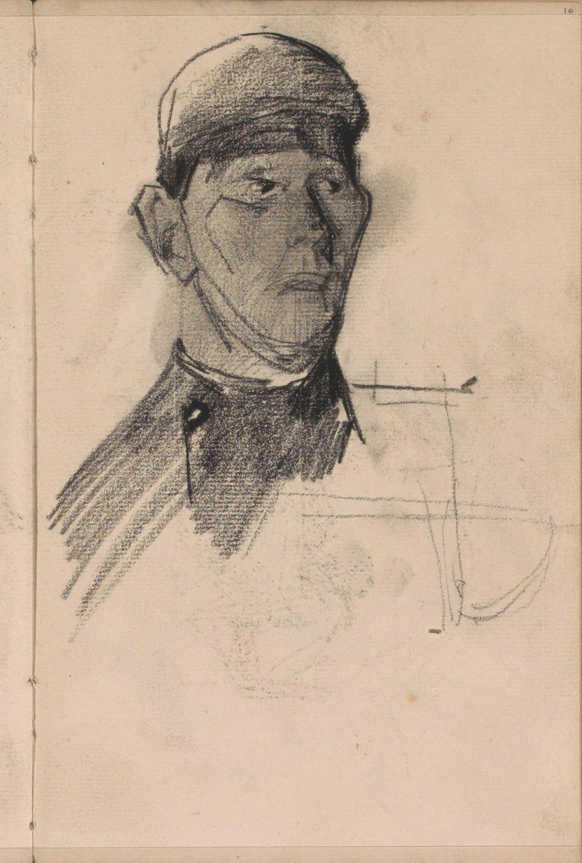 Busta muže s pokrývkou hlavy od George Hendrik Breitner