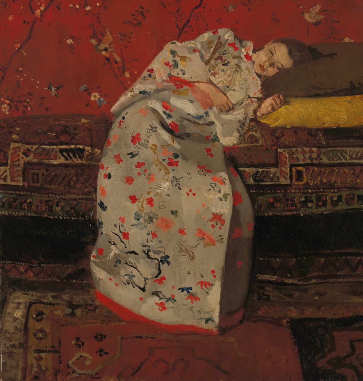Nizozemsky: Meisje in witte kimono Dívka v bílém kimonu od George Hendrik Breitner