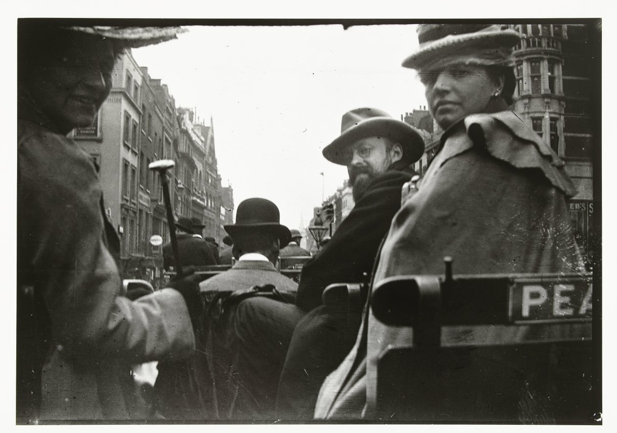 George Breitner a Marius Bauer v kočáře v Londýně od George Hendrik Breitner