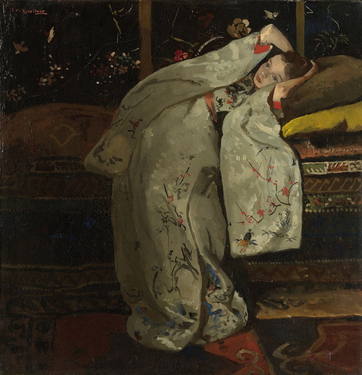 Dívka v bílém kimonu, 1894 od George Hendrik Breitner