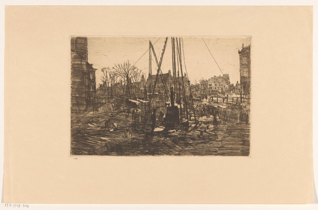 Hromadné práce na Raadhuisstraat v Amsterdamu od George Hendrik Breitner