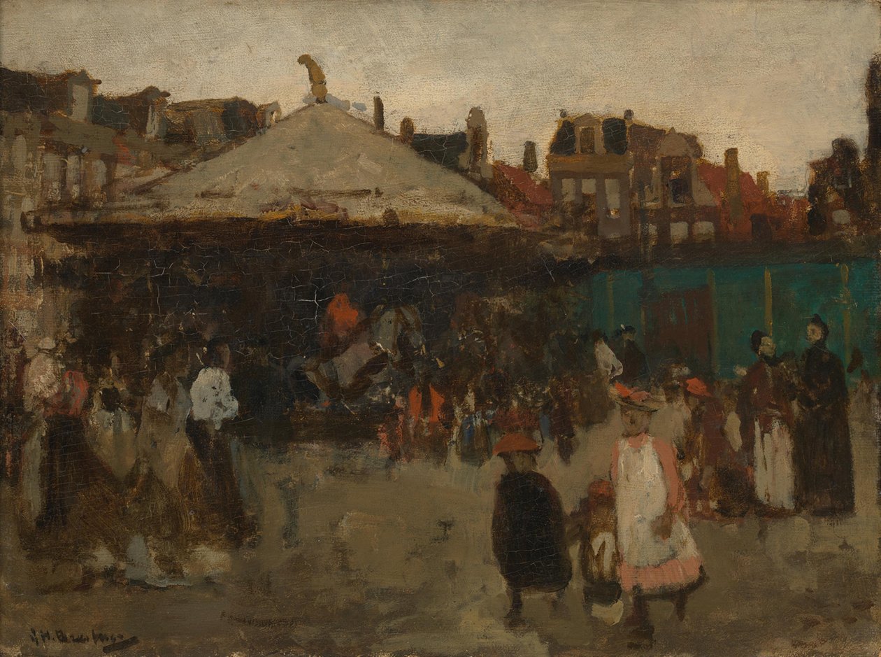 Lunapark na náměstí Haarlemmerplein od George Hendrik Breitner