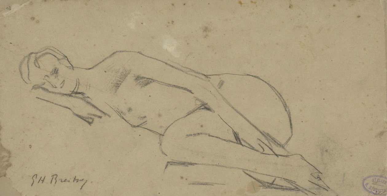 Ležící nahá žena od George Hendrik Breitner