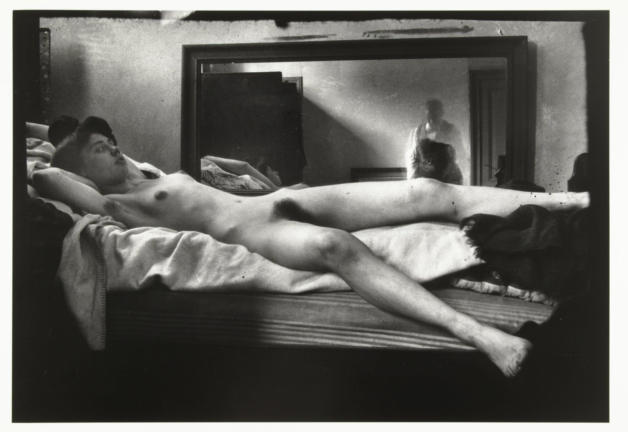 Portrét ženského aktu s fotografujícím Breitnerem v zrcadle od George Hendrik Breitner