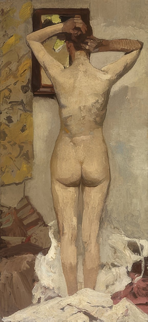 Stojící nahá. Kolem roku 1893 od George Hendrik Breitner