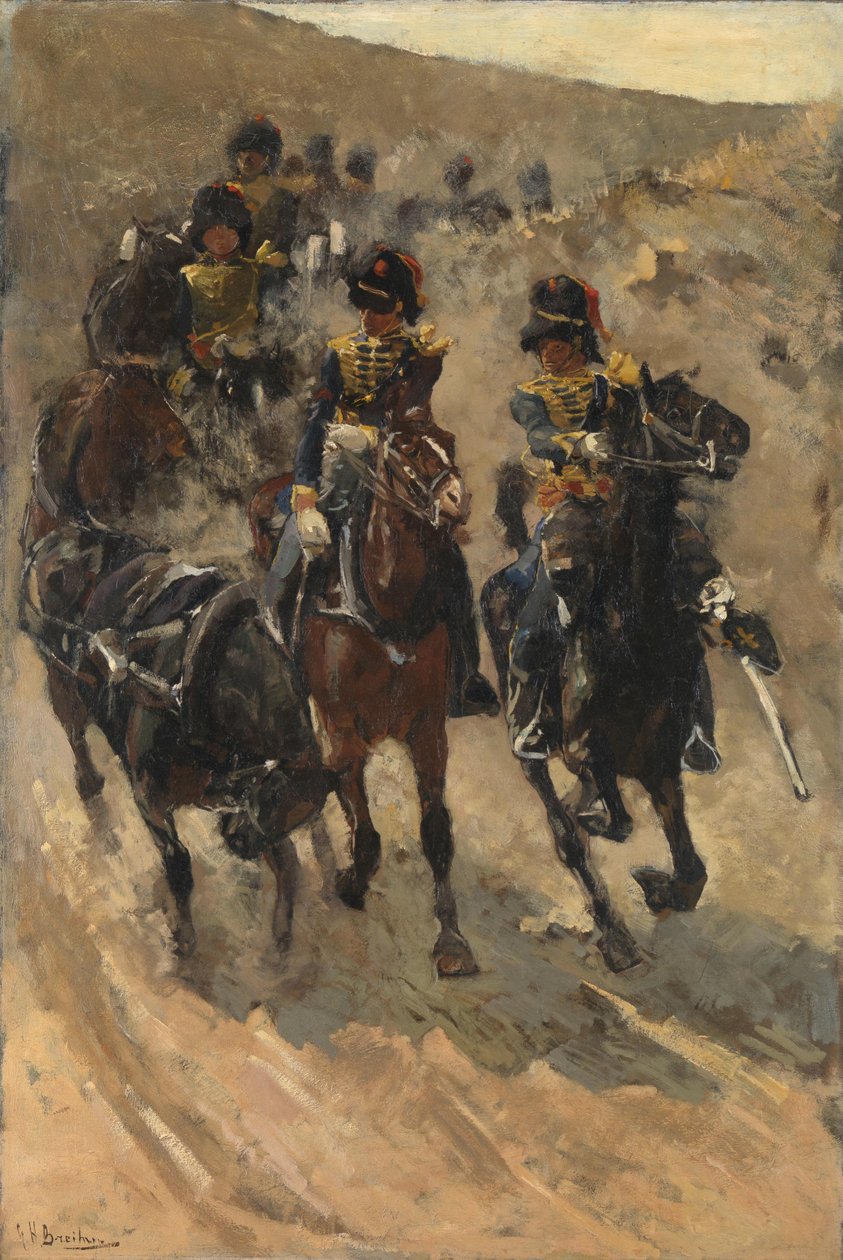 Žlutí jezdci Koňské dělostřelectvo od George Hendrik Breitner