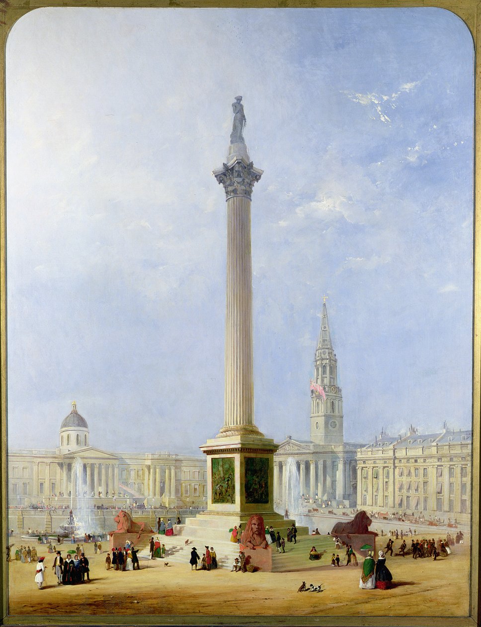 Projektovaný pohled na Trafalgar Square, 1844 od George Henry Andrews