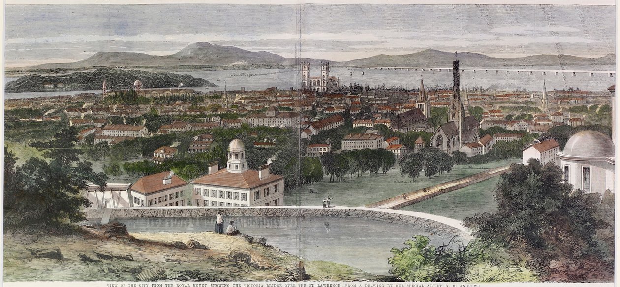 Pohledy na město Montreal, Kanada Východ od George Henry Andrews